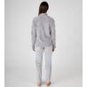 Pyjama pilou chaud femme Gris