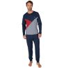 Pyjama chaud homme Bleu Chiné