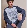 Pyjama chaud en polaire homme Gris