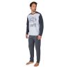 Pyjama chaud en polaire homme Gris