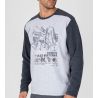 Pyjama chaud en polaire homme Gris