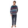 Pyjama homme en velours à rayures Bleu