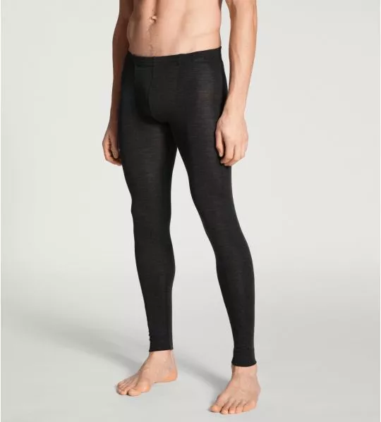 Caleçon long homme en laine et soie Wool & Silk Gris Anthracite