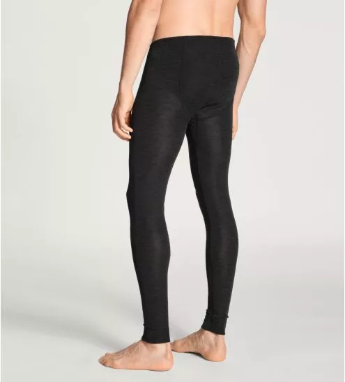 Caleçon long homme en laine et soie Wool & Silk Gris Anthracite