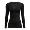 Pull fin noir en laine et soie Silky Wool Glam Noir