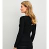 Pull fin noir en laine et soie Silky Wool Glam Noir