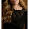 Pull fin noir en laine et soie Silky Wool Glam Noir