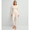Legging en laine et soie femme True Confidence Pearl Cream