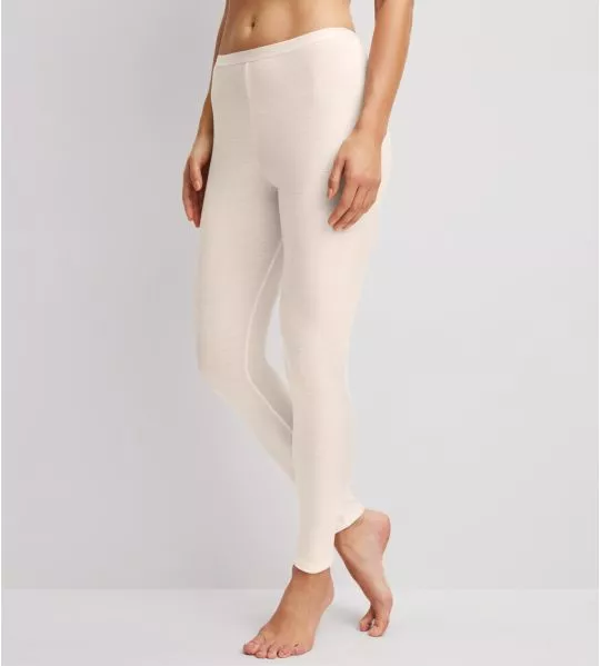 Legging en laine et soie femme True Confidence Pearl Cream