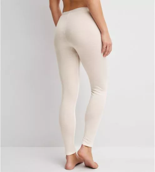 Legging en laine et soie femme True Confidence Pearl Cream