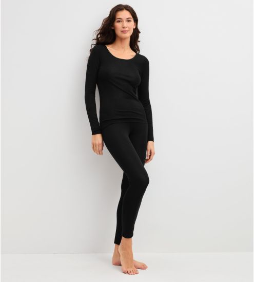Legging en laine et soie femme True Confidence Noir