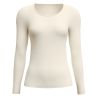 T-shirt femme en laine et soie True Confidence Pearl Cream