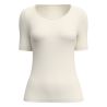 T-shirt en laine et soie True Confidence Pearl Cream