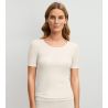 T-shirt en laine et soie True Confidence Pearl Cream