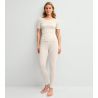 T-shirt en laine et soie True Confidence Pearl Cream