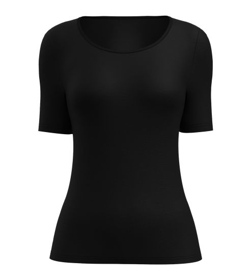 T-shirt en laine et soie True Confidence Noir