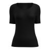 T-shirt en laine et soie True Confidence Noir
