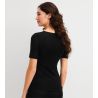 T-shirt en laine et soie True Confidence Noir