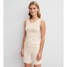 Top à bretelles larges en laine et soie True Confidence Pearl Cream