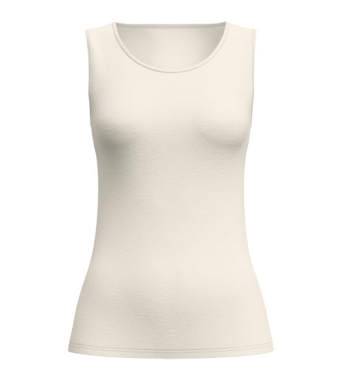 Top à bretelles larges en laine et soie True Confidence Pearl Cream