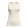 Top à bretelles larges en laine et soie True Confidence Pearl Cream