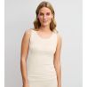 Top à bretelles larges en laine et soie True Confidence Pearl Cream