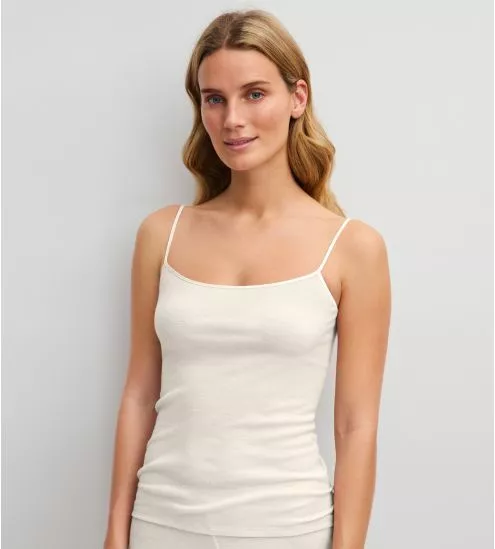 Top à bretelles fines True Confidence Pearl Cream