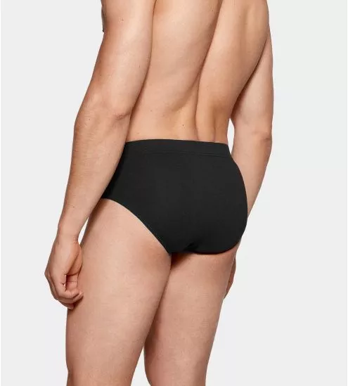 Slip homme coton et modal noir