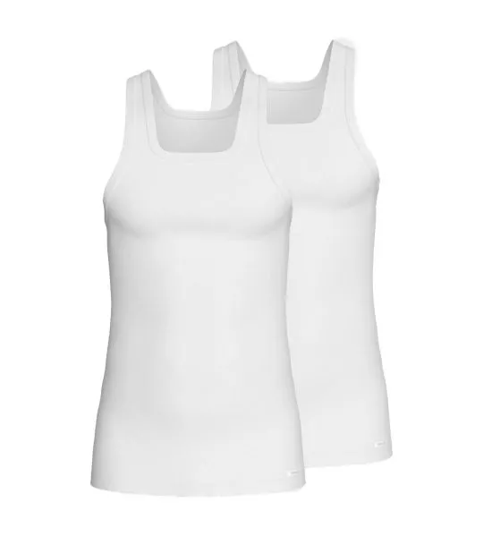 Lot de 2 débardeurs homme blanc