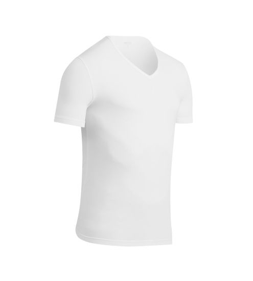 T-shirt homme col V blanc