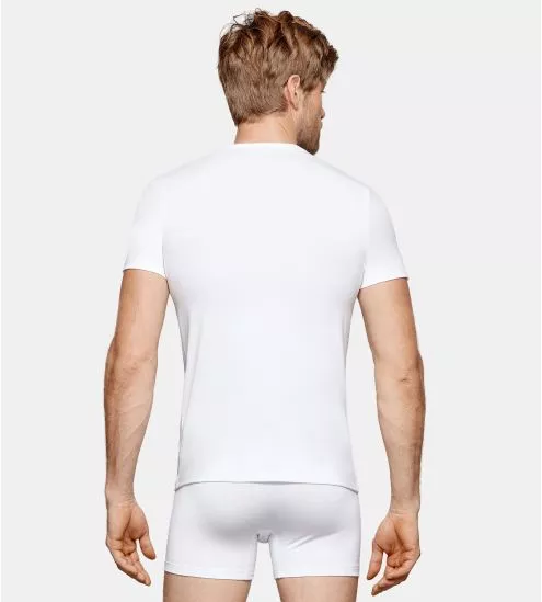 T-shirt homme col V blanc