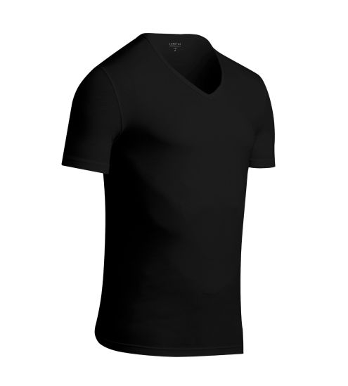 T-shirt homme col V noir