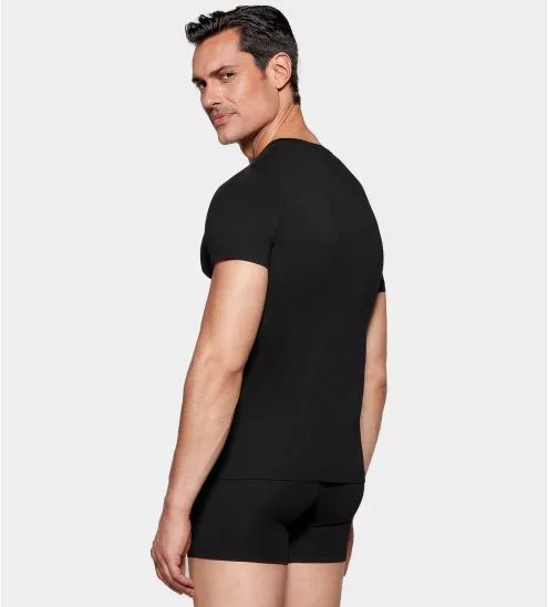 T-shirt homme col V noir