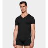 T-shirt homme col V noir