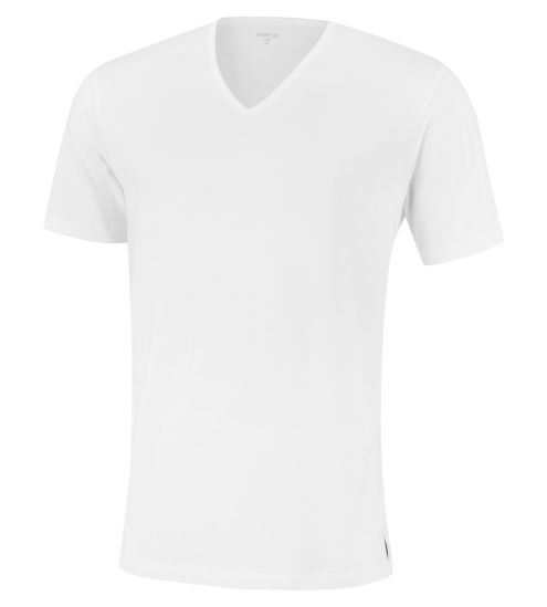 T-shirt col V homme blanc