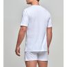 T-shirt col V homme blanc