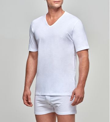 WHITE MAN V NECK T-shirt