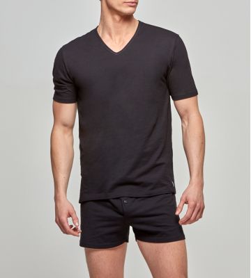 BLACK MAN V NECK T-shirt