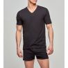 T-shirt col V homme noir