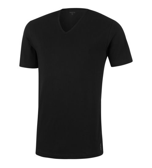 T-shirt col V homme noir
