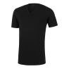 T-shirt col V homme noir