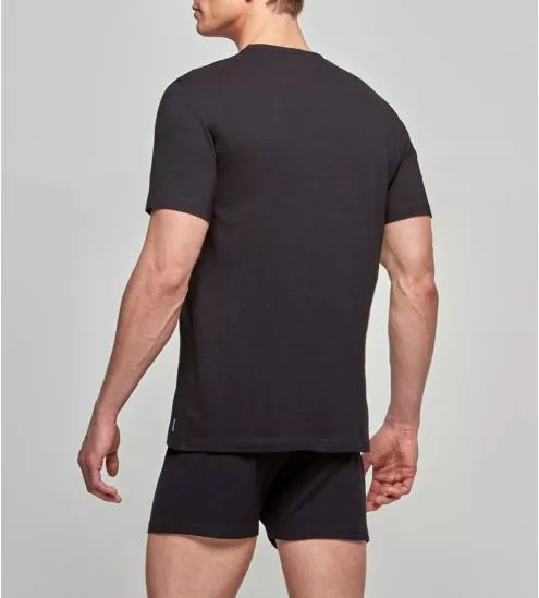 T-shirt col V homme noir