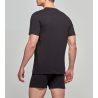 T-shirt col V homme noir