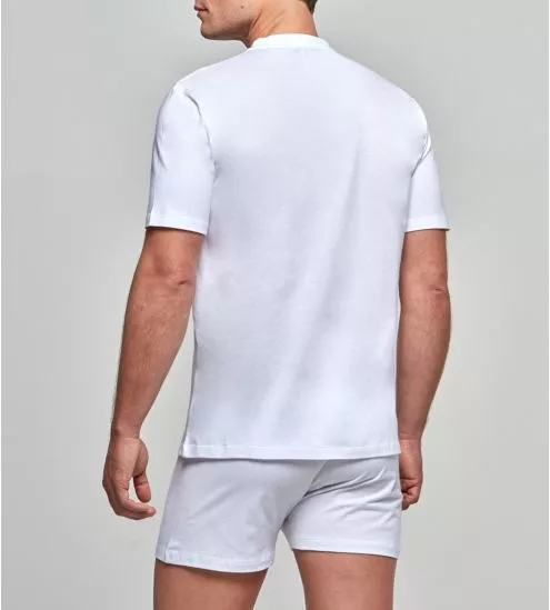 T-shirt homme col rond blanc