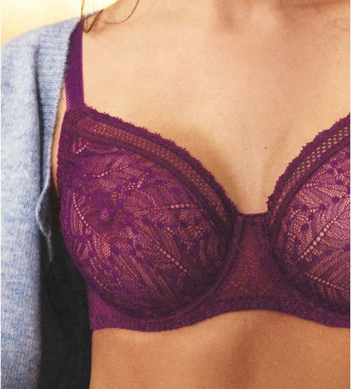 Soutien gorge armatures décolleté plongeant Comète Mûre