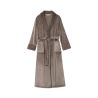 Peignoir long pilou col châle Taupe