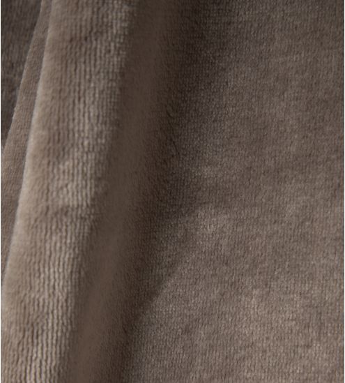 Peignoir long pilou col châle Taupe