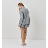 Pyjama short boutonné gris chiné