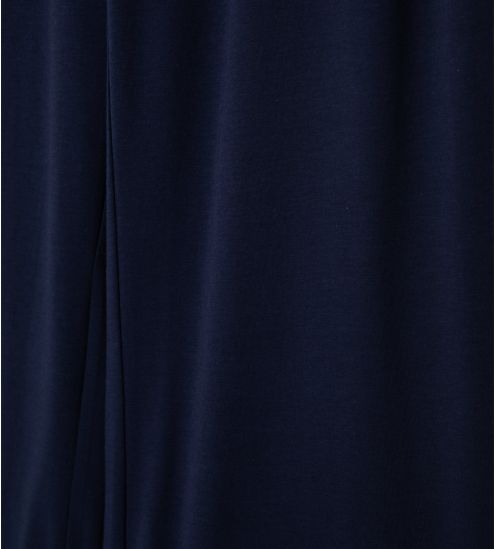 Pyjama long boutonné bleu marine