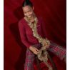 Pyjama de Noël femme rouge bordeaux